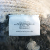 Tory Burch Intarsia Mixed Knit Sweater Beige Alpaca-Blend Size Medium
