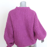 Isabel Marant Inko Sweater Magenta Mohair-Blend Ribbed Knit Size 40