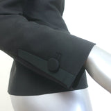 Gucci 2007 Satin-Trimmed Blazer Black Mohair-Wool Size 38 One-Button Jacket