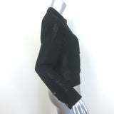 La Ligne Jane Crochet Shirt Black Cotton-Blend Size Medium