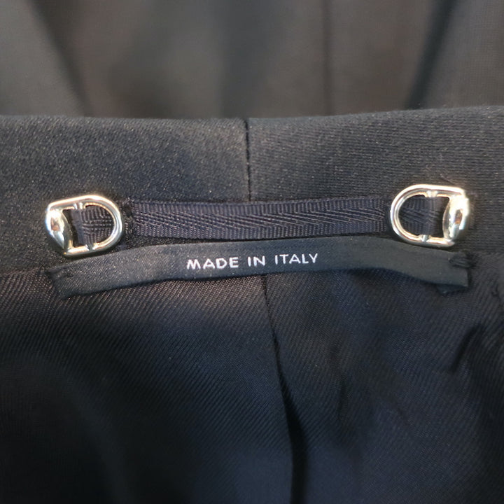 Gucci 2007 Satin-Trimmed Blazer Black Mohair-Wool Size 38 One-Button Jacket