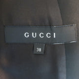 Gucci 2007 Satin-Trimmed Blazer Black Mohair-Wool Size 38 One-Button Jacket
