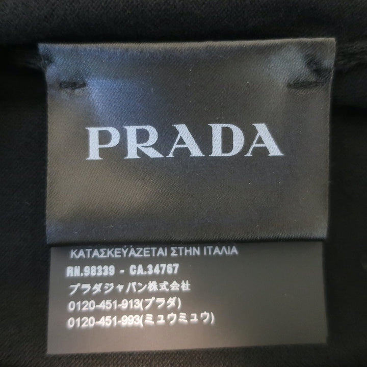 Prada Superfine Crewneck Sweater Black Lightweight Virgin Wool Size 46