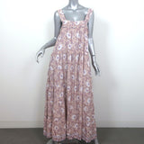 Natalie Martin Jasmine Belted Maxi Dress Pink Floral Print Size Large