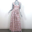 Natalie Martin Jasmine Belted Maxi Dress Pink Floral Print Size Large