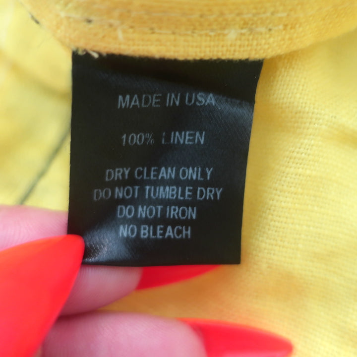 Lisa Marie Fernandez Ric Rac-Trimmed Ruffled Maxi Dress Yellow Linen Size III