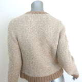 Jonathan Simkhai Audrina Boucle Knit Jacket Beige Wool-Blend Size Medium