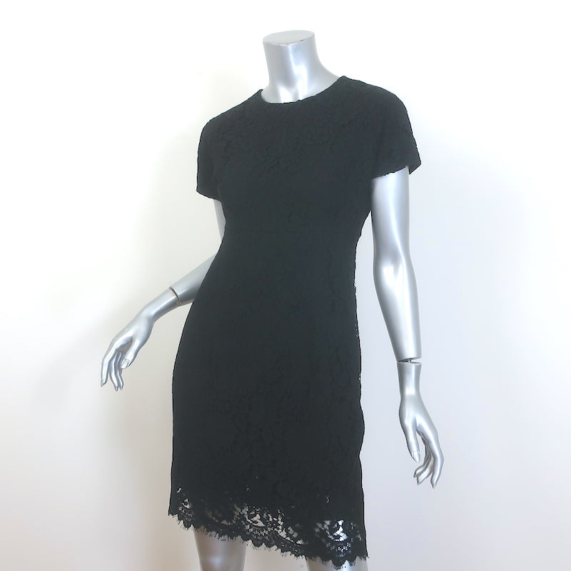 Dolce &amp; Gabbana Lace Cap Sleeve Mini Dress Black Size 40