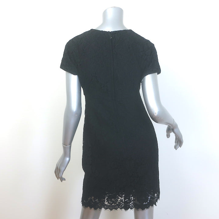 Dolce &amp; Gabbana Lace Cap Sleeve Mini Dress Black Size 40