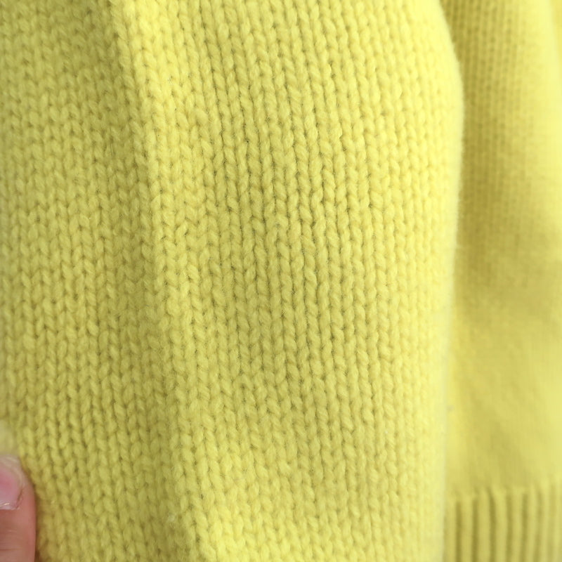 Tory Burch Tory Sport Fair Isle Turtleneck Sweater Yellow Wool Size Small