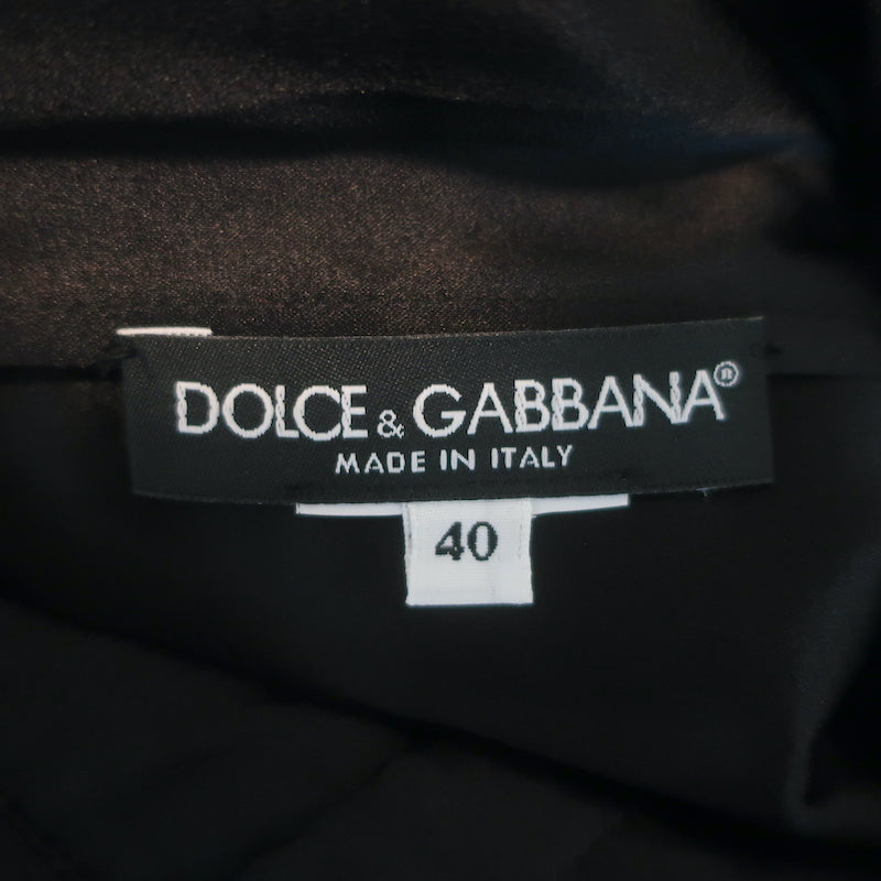Dolce &amp; Gabbana Lace Cap Sleeve Mini Dress Black Size 40