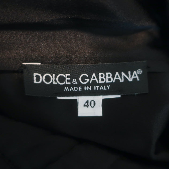Dolce &amp; Gabbana Lace Cap Sleeve Mini Dress Black Size 40