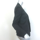 Balmain Satin-Lapel Tuxedo Jacket Black Wool Size 38 Open-Front Jacket