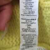 Tory Burch Tory Sport Fair Isle Turtleneck Sweater Yellow Wool Size Small