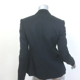 Balmain Satin-Lapel Tuxedo Jacket Black Wool Size 38 Open-Front Jacket