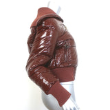 Zimmermann Kaleidoscope Down Puffer Jacket Chocolate Faux Patent Size 0 NEW