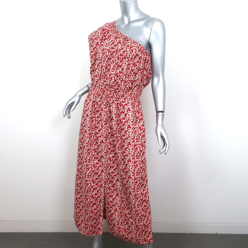 apiece apart one shoulder dress APIECE APART Reina One Shoulder Ruffle Dress in Lemon in Citrus