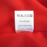 Saloni Olivia Wrap-Effect Midi Dress Red Floral Print Silk Size 4