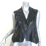 Ki6? Who Are You? Fringe Leather Vest Black Size 42