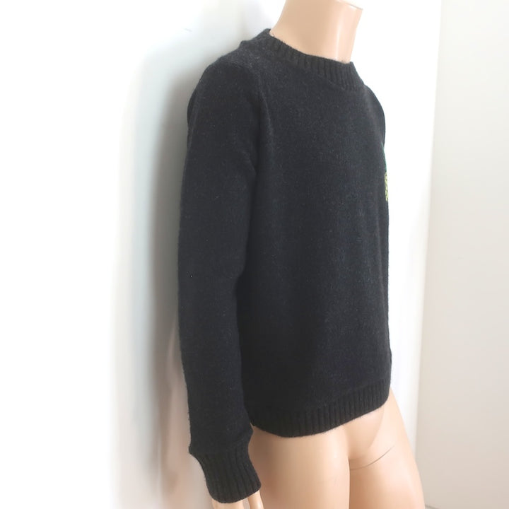 The Elder Statesman Pineapple Intarsia Sweater Charcoal Size Small