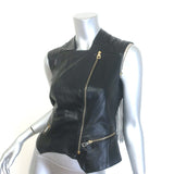 Ki6? Who Are You? Fringe Leather Vest Black Size 42