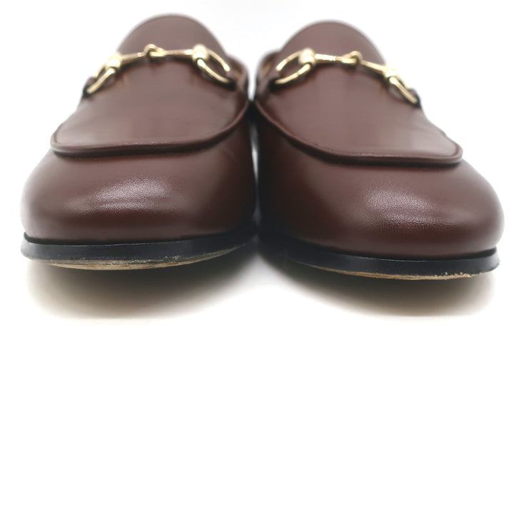 Gucci Jordaan Horsebit Loafers Sweet Chestnut Leather Size 37