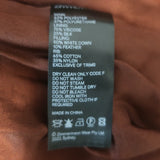 Zimmermann Kaleidoscope Down Puffer Jacket Chocolate Faux Patent Size 0 NEW