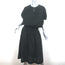 AYR Puff Sleeve Top & Midi Skirt Set Black Crinkled Cotton Size Large