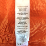 FRAME Ruched V-Neck Blouse Orange Cotton Size Small Sleeveless Top NEW