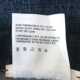 Helmut Lang Unisex Cropped Denim Trucker Jacket Dark Blue Cotton Size Small