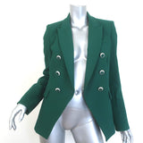 Veronica Beard Miller Dickey Jacket Green Size 4 Double Breasted Blazer