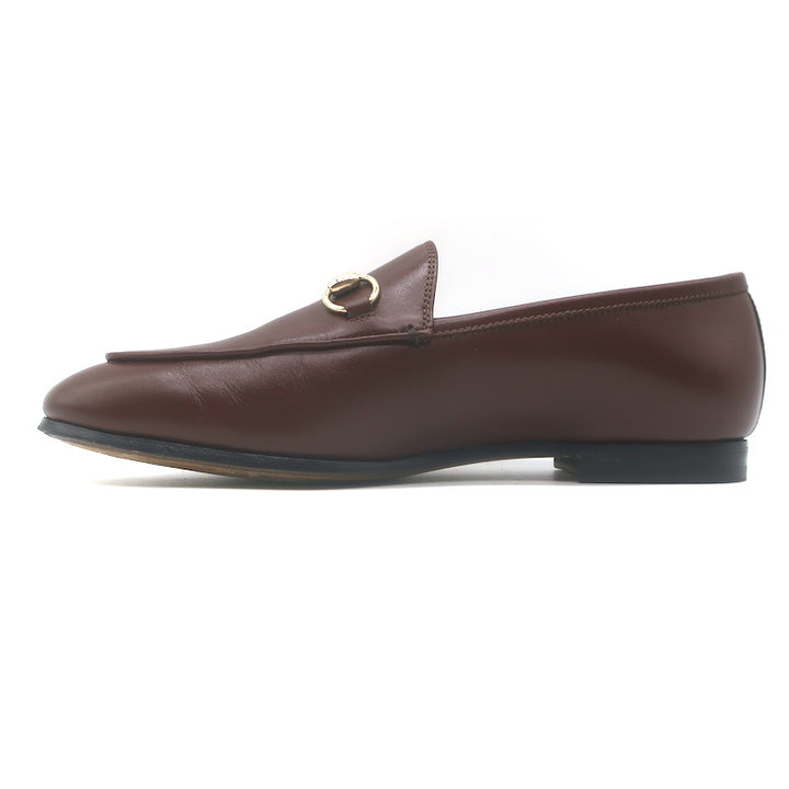 Gucci Jordaan Horsebit Loafers Sweet Chestnut Leather Size 37