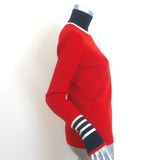Tory Burch Tory Sport Ribbed Turtleneck Sweater Red Merino Wool Size Medium