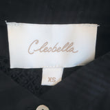 Cleobella Bijou Button-Front Midi Dress Black Lace-Trim Cotton Size Extra Small