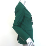 Veronica Beard Miller Dickey Jacket Green Size 4 Double Breasted Blazer