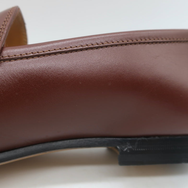 Gucci Jordaan Horsebit Loafers Sweet Chestnut Leather Size 37