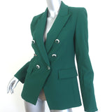 Veronica Beard Miller Dickey Jacket Green Size 4 Double Breasted Blazer