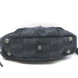 Balenciaga Le Cagole Small Shoulder Bag Black BB Monogram Denim