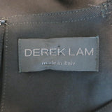 Derek Lam Leather-Sleeve Belted Shift Dress Black Virgin Wool Size US 4