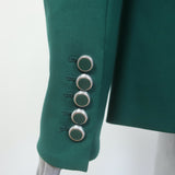 Veronica Beard Miller Dickey Jacket Green Size 4 Double Breasted Blazer