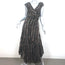 Apiece Apart Wrap Dress Nueva Costa Black/Copper Lurex Striped Cotton Size 12