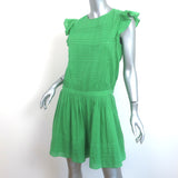 Athe Vanessa Bruno Emir Drop Waist Dress Green Cotton Size 38
