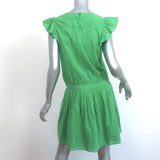 Athe Vanessa Bruno Emir Drop Waist Dress Green Cotton Size 38