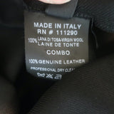 Derek Lam Leather-Sleeve Belted Shift Dress Black Virgin Wool Size US 4