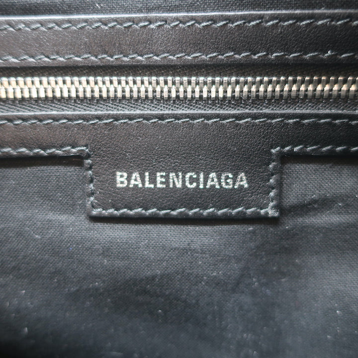 Balenciaga Le Cagole Small Shoulder Bag Black BB Monogram Denim