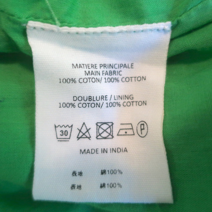 Athe Vanessa Bruno Emir Drop Waist Dress Green Cotton Size 38