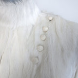 Valentino Flap-Front Goat Fur Jacket Cream Size 38