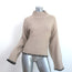 Khaite Colette Whipstitched Cashmere Sweater Beige Size Small
