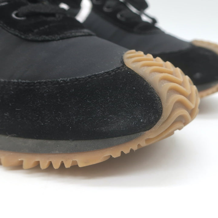 Loewe Flow Runner Sneakers Black Nylon &amp; White Leather Size 38