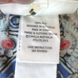 Camilla Lace-Up Kaftan Light Blue Crystal-Embellished Silk One Size Maxi Dress